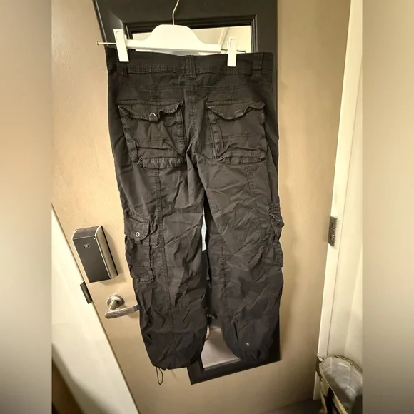 Garage Black Parachute Cargo Pants - Picture 2 of 4